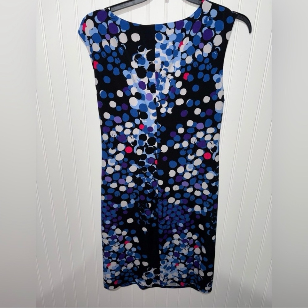 Anne Klein Elegant Polka Dot Sleeveless Dress - Picture 5 of 12
